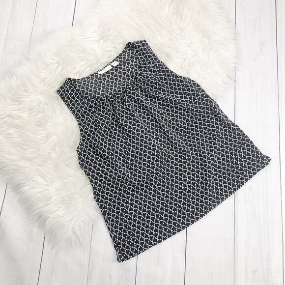 Chico's Tops - Chico’s Women's Print Blouse Black Scoop Neck Sleeveless‎ Size 2 NEW